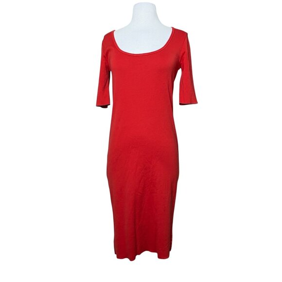 Ralph Lauren Black Label Dress Solid Red Size Medium - Picture 1 of 9